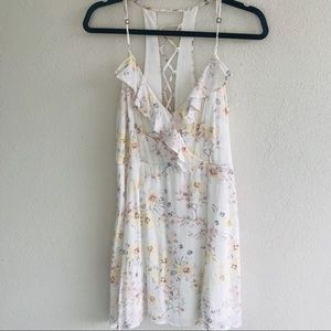 Xhilaration Floral Print Ruffle Sun Dress